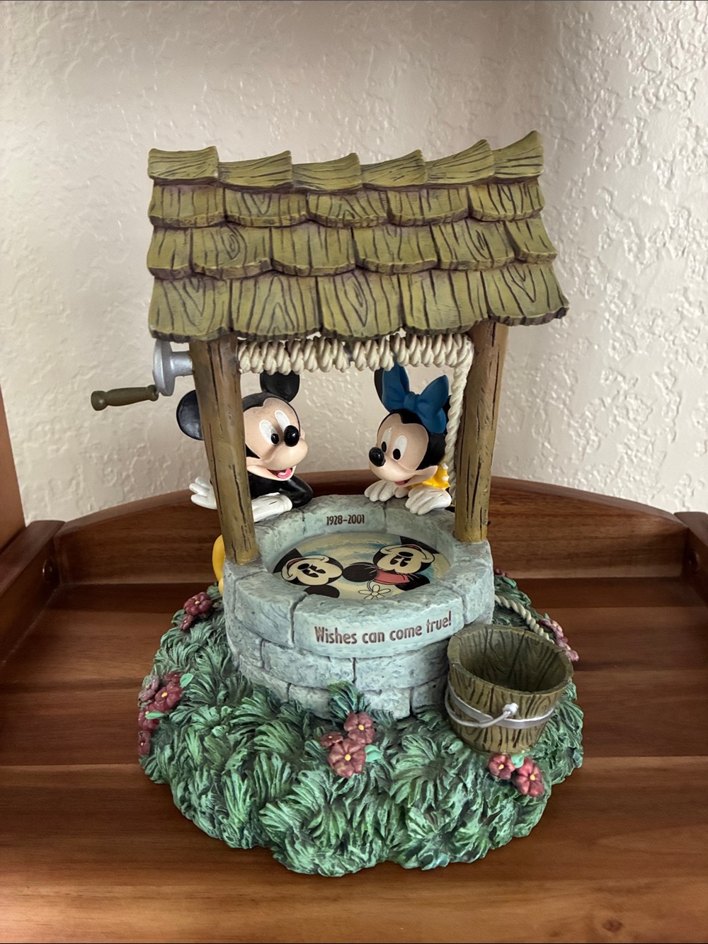 Vintage Disney Mickey & Minnie 100 th anniversary Wishing Well bank